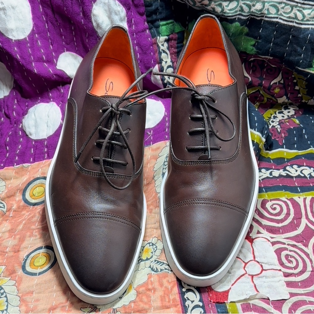 Santoni - Brown Leather Oxford - Size 11 1/2